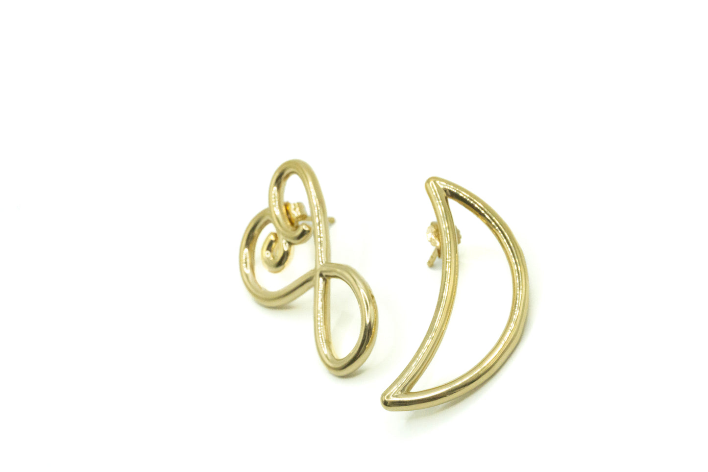 Heart & Moon Bubble Earrings